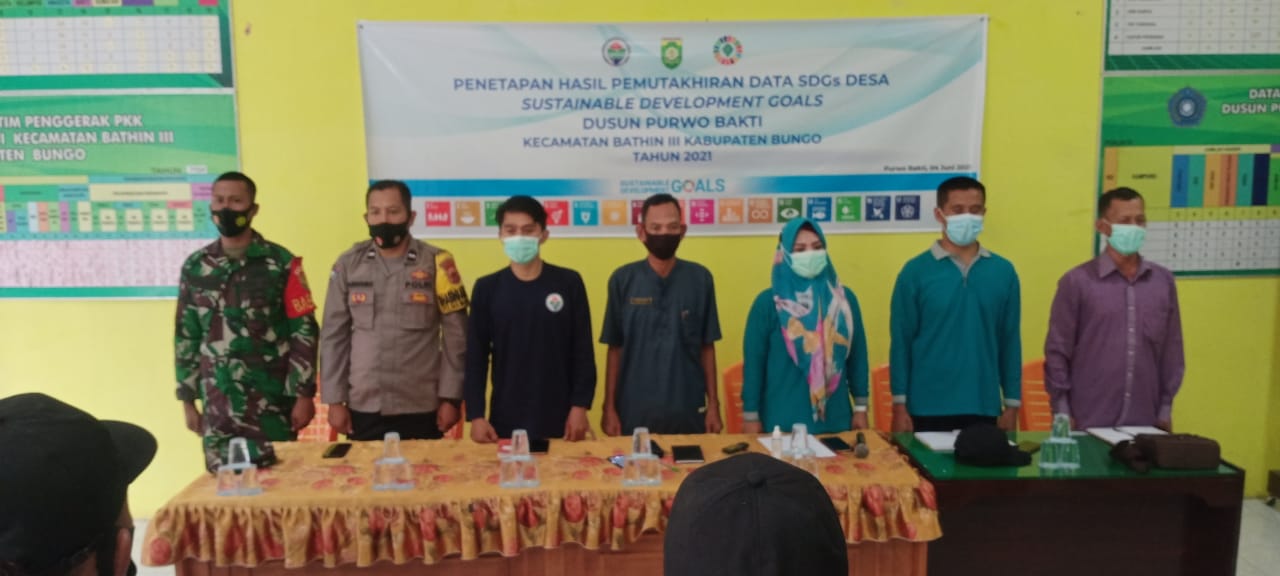 Pemdus Purwo Bhakti Gelar Penetapan Hasil Pemuktahiran Data Sdgs Desa