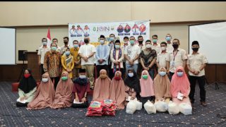 Usai Pelantikan,JOIN Beri Paket Sembako dan Santuni Anak Yatim