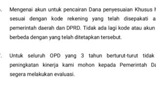 DPRD Minta Evaluasi Terhadap Kinerja Kepala OPD Yang Dinilai Tak Bagus
