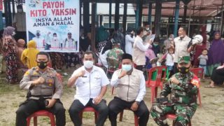 Warga Bedaro Sambut Antusias Vaksinasi Covid-19 di Los Pasar Dusun Bedaro