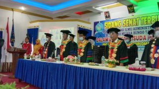 Terapkan Protokol Kesehatan Secara Ketat,Prosesi Wisuda STIA Setih Setio Bungo Berlansung Sukses