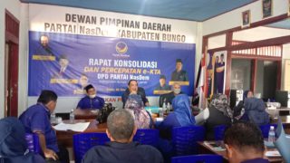 Gelar Konsolidasi Serta Silahturahmi Bersama Kader Partai Nasdem Bungo Matangkan Persiapan di Tahun 2024 Jumiwan Aguza:Siap Menjadi Partai Pemenang