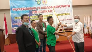 Terpilih Secara Aklamasi,Khaidir Shaleh Kembali Menjadi Ketua KONI Bungo Periode 2021-2025