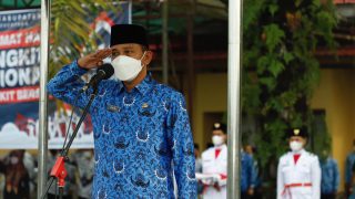 Wabup Bungo Pimpin Lansung Upacara Peringatan Hardiknas Tahun 2022