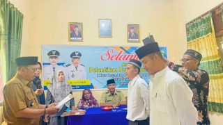 H.Mahyudin Rio Dusun Tanjung Belit Lantik 2 Perangkat Dusun Ini Harapannya