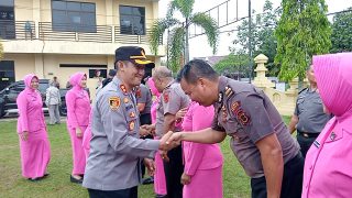 Kapolres Pimpin Upacara Kenaikan Pangkat 47 Personel Dijajaran Polres Bungo
