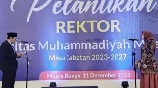 Resmi Dilantik Menjadi Rektor Universitas Muhammadiyah Muara Bungo Renda Lestari Harapkan Memberikan Terobosan Terbaru Dalam Dunia Pendidikan