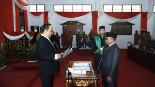 DPRD Bungo Rapat Paripurna Terkait Pengambilan Sumpah PAW Anggota DPRD Sisa Masa Jabatan 2019-2024