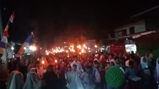 Peringatan Isra’ Mi’raj 1445 Hijriah,Warga Dusun Empelu Sambut Dengan Pawai Obor