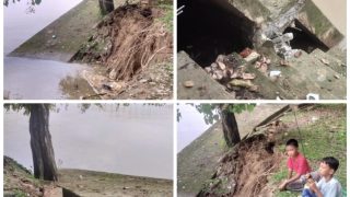 Turap Penahan Tebing Tepi Sungai Dusun Tanjung Menanti Ambruk dan Roboh,Camat Yunita Minta Kepada Pemerintah dan Dinas Terkait Untuk Segera Diperbaiki dan Ditindaklanjuti
