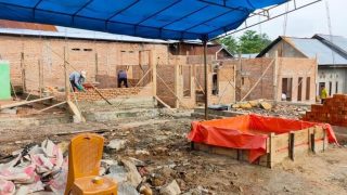 Pasca Musibah Kebakaran Yang Menghanguskan Belasan Rumah Didusun Tanah Tumbuh Kini Kembali Dibangun dan Akan Segera Rampung