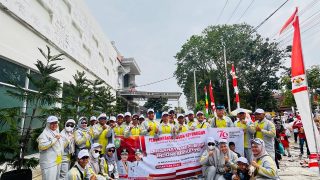 Meriahkan HUT RI Ke-79,Pemdus Sepunggur Bersama Anggota PKK Dusun Ikuti Pawai Pembangunan Tahun 2024