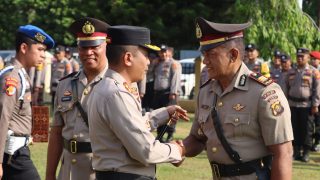 Kapolres Bungo AKBP Natalena Eko Cahyono Pimpin Upacara Serah Terima Jabatan (sertijab) Kapolsek Jujuhan