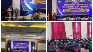 Prosesi Wisuda Angkatan Ke-26 Kampus IAI Yasni Muara Bungo Berlangsung Sukses,Wisuda Tahun Ini Perdana Luluskan 3 Wisudawan Jalur Non Skripsi