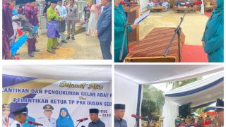 Resmi Dikukuhkan dan Diberi Gelar Adat Rio Cano,Syaripudin Rio Dusun Seberang Jaya Akhirnya Dilantik Oleh Wakil Bupati Bungo