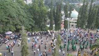 Pj Bupati Merangin dan Masyarakat Senam di Kawasan Jam Gento