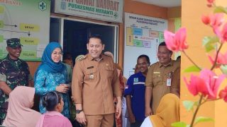Bupati Merangin M Syukur Launching Germas dan Cek Kesehatan Gratis di Renah Pamenang