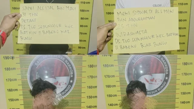 Satresnarkoba Polres Bungo Amankan Empat Orang Diduga Pengedar Narkotika Jenis Ektasi di Tempat Hiburan Karoke