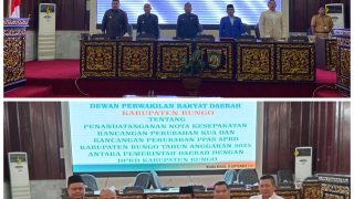 DPRD Bungo Gelar Rapat Paripurna Penandatanganan Nota Kesepakatan Rancangan Perubahan KUA dan PPAS APBD TA 2025