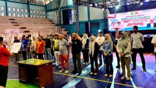 Mantapkan Persiapan Jelang Pelantikan , KONI Bungo Gelar Gladi Resik di Gor Serunai Baru