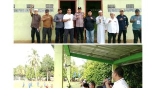 Pengurus Karang Taruna Kabupaten Bungo Hadiri Turnamen Sepakbola U-40 Camat Bathin III Cup di Dusun Lubuk Benteng